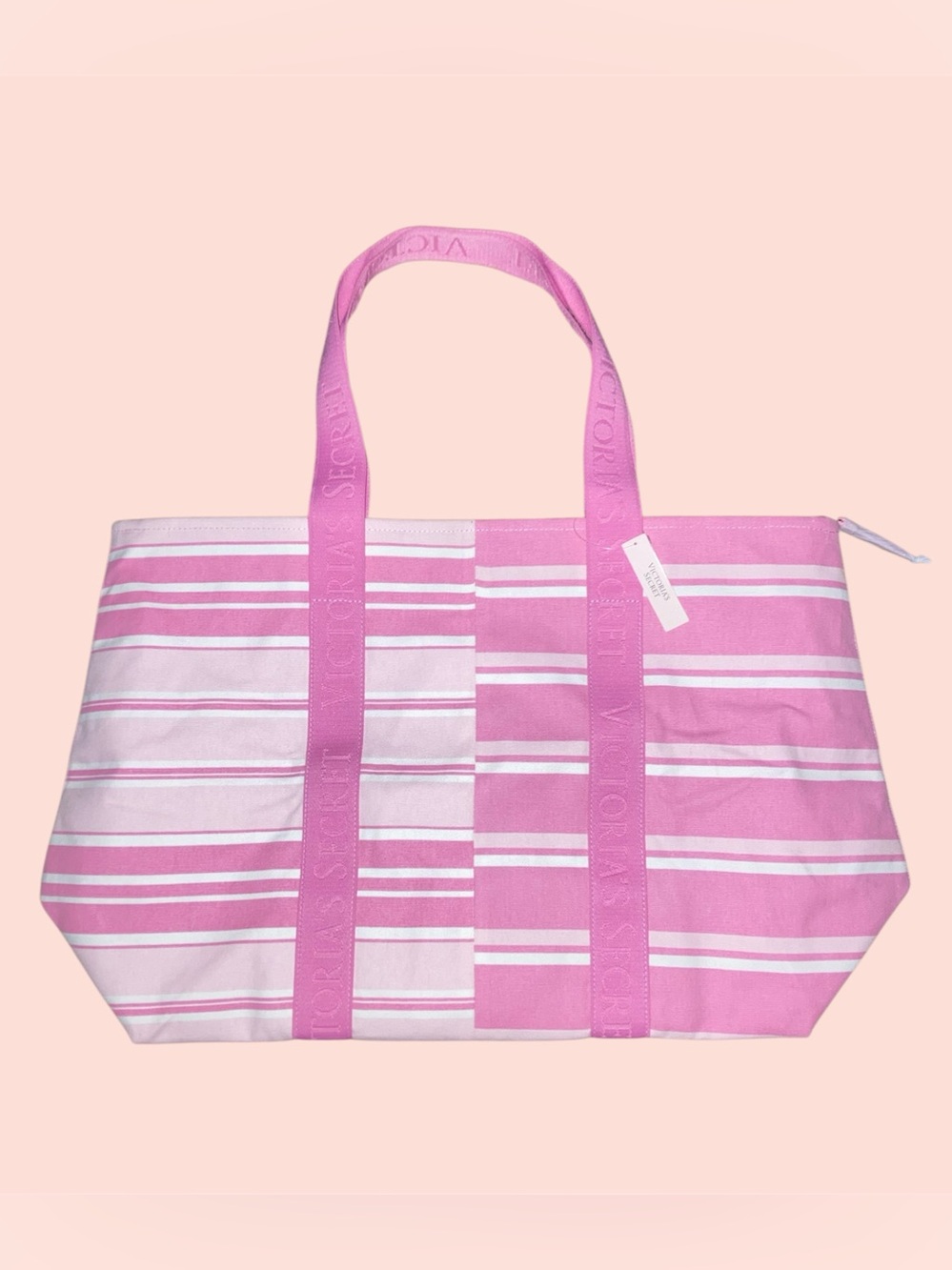 Pink Striped Tote